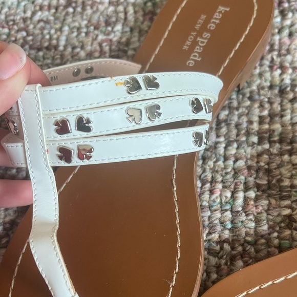 Kate Spade new york White Carol Thong Sandal Size 8 - Picture 5 of 7